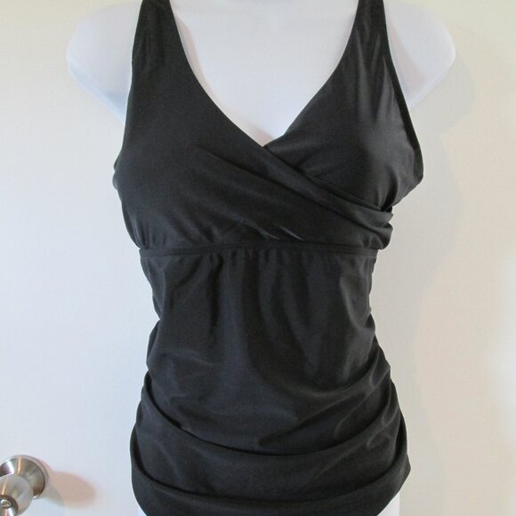 Jones New York Other - Jones NY 1 PC Swimsuit Wrap Bodice Shirred Front Sz XL